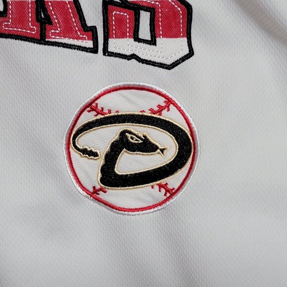 Arizona Diamondbacks Jersey Sz Large Men USA Flag Baseball MLB True Fan Stitched - Picture 3 of 12